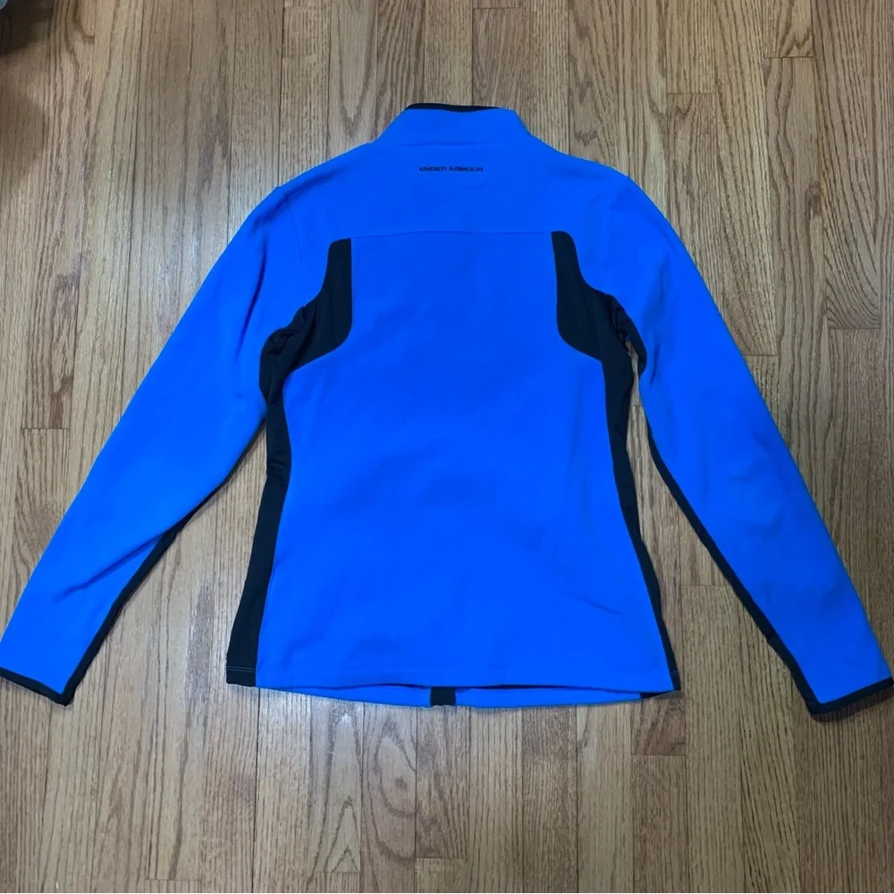 Under Armour Full-Zip Light Fleece Jacket - Cerulean Blue & Black Medium - Picture 2 of 12